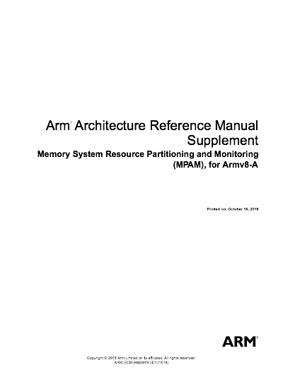 Arm Architecture Reference Manual Supplement - MPAM